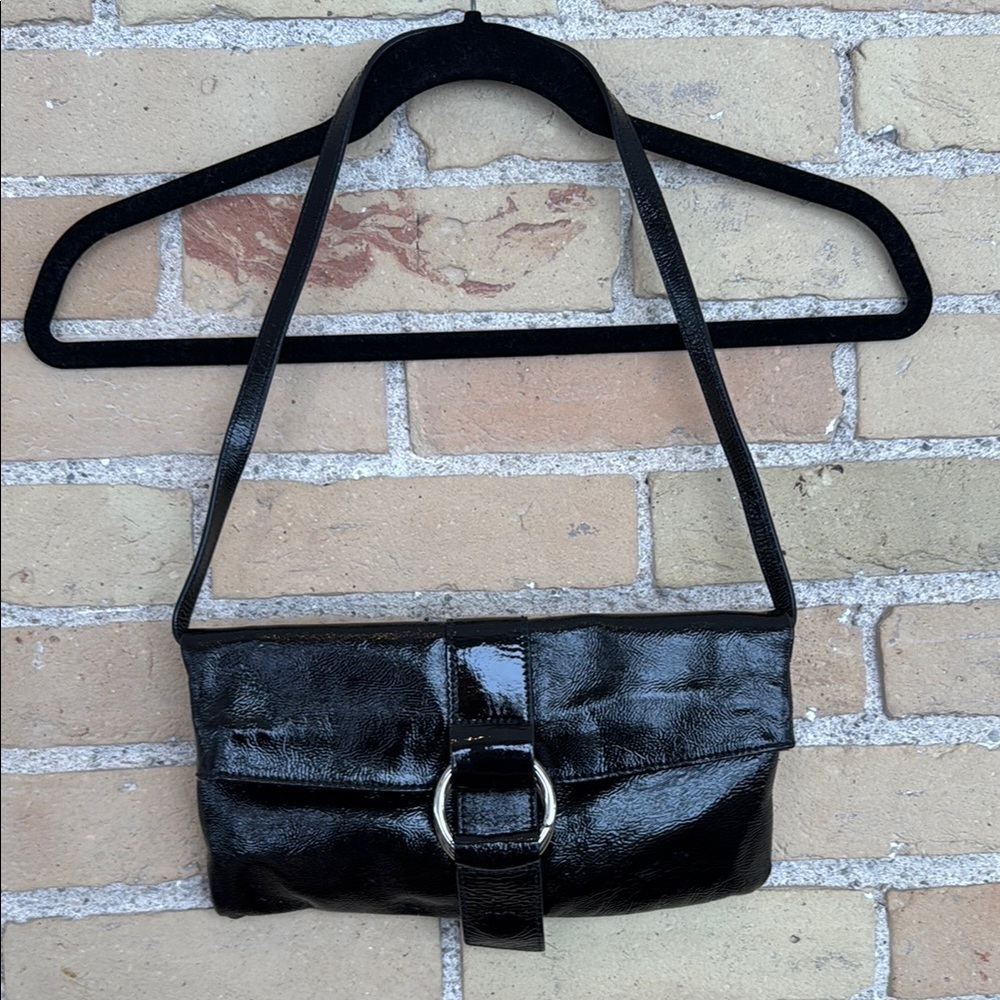 Black Leather Shoulder Bag/Clutch